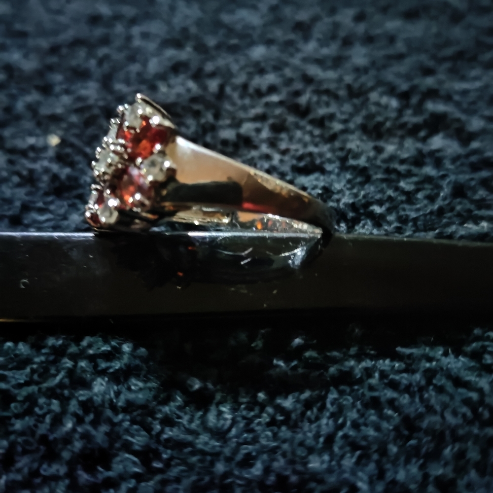 Women's 925 Rhinestone Ring... Size 9 - Picture 2 of 4